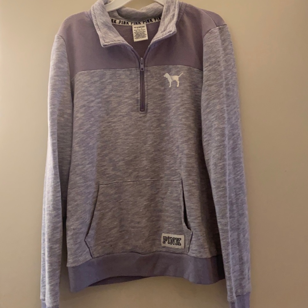 PINK Victoria’s Secret lavender half zip sweater